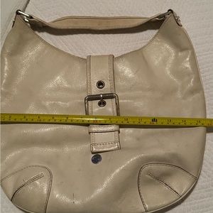 Michael Kors white leather crescent purse